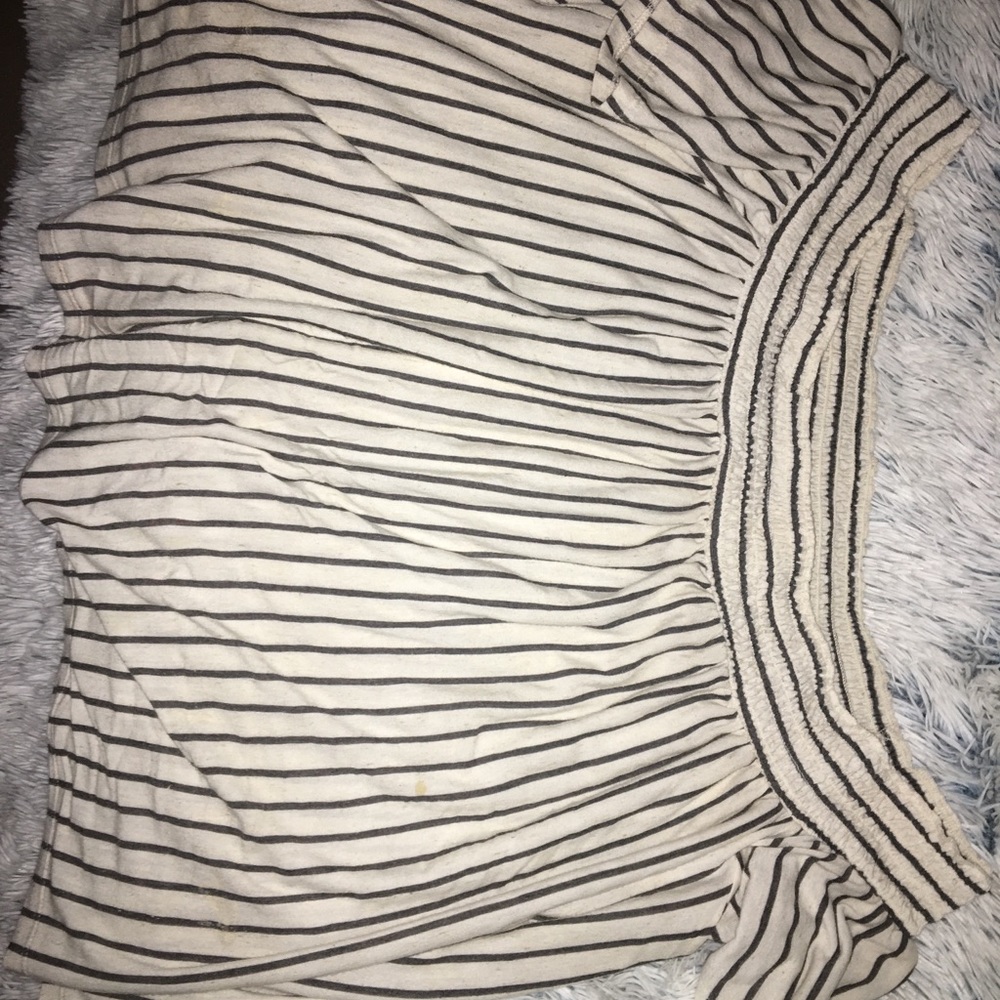 Off the shoulder striped top